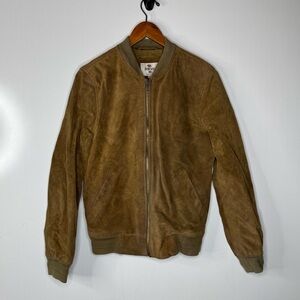 Bellfield Brown Suede Bomber Jacket Size Xsmall